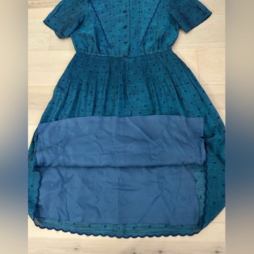 HTF Vintage SOEN MODE Japanese Day Dress Size 11 Tea Party Western Prairie - Picture 10 of 13